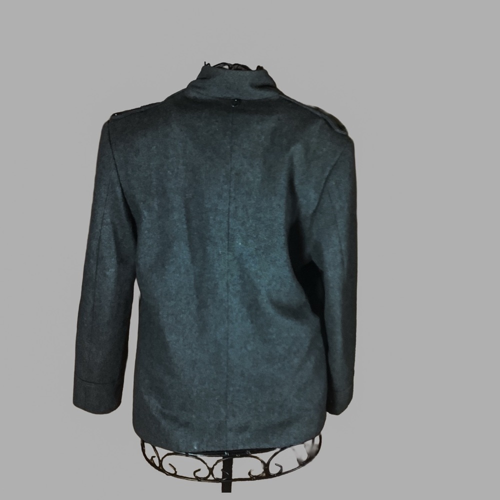 ⭐ Wool Military Jacket – Gray – Structured Epaule… - image 3